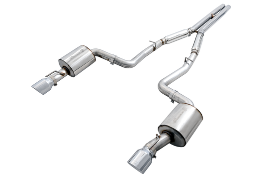 AWE Tuning Touring Edition Exhaust w/ Chrome Silver Tips Dodge Charger 6.4 | 6.2 SC 2015-2023