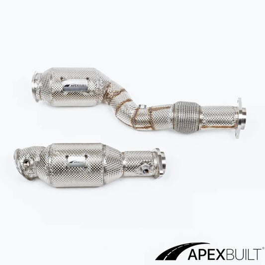 APEXBUILT® BMW G87 M2, G80 M3, & G82/G83 M4 GESI HIGH-FLOW CATTED DOWNPIPES (S58, 2021+)