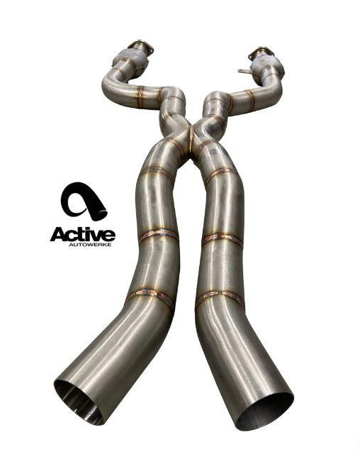 Active Autowerke Midpipe w/ X-Pipe & Flat Free Flow Cats 100cpi BMW M3 | M4 2021+