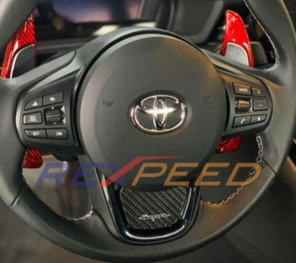 Rexpeed Carbon Fiber Steering Wheel Badge Toyota Supra 2020-2023