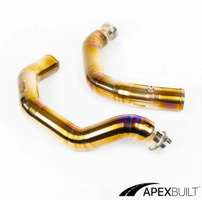 ApexBuilt® BMW F87 M2C, F80 M3, & F82/F83 M4 Titanium Charge pipe kit (S55, 2015-20)