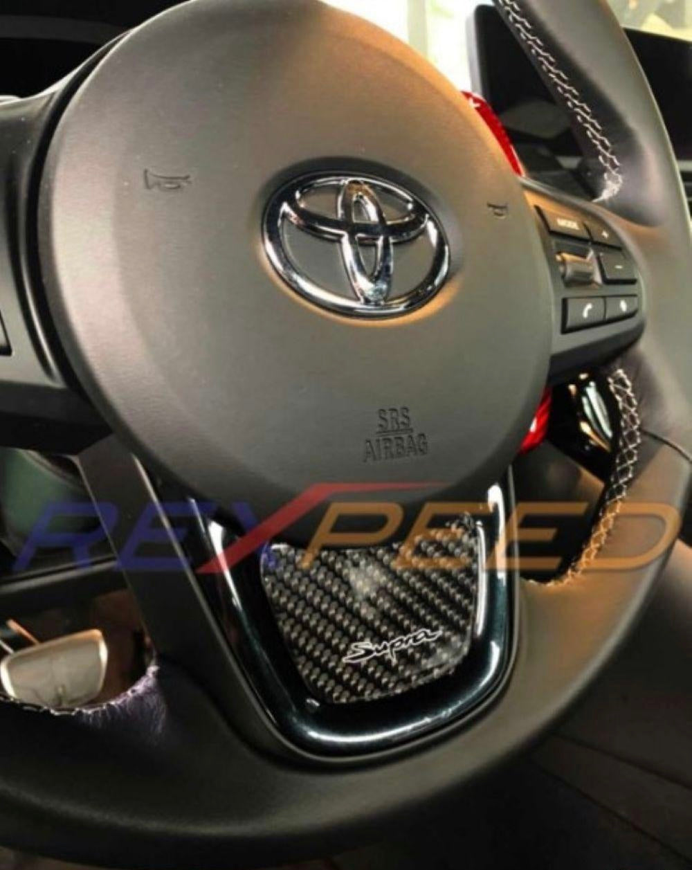 Rexpeed Carbon Fiber Steering Wheel Badge Toyota Supra 2020-2023