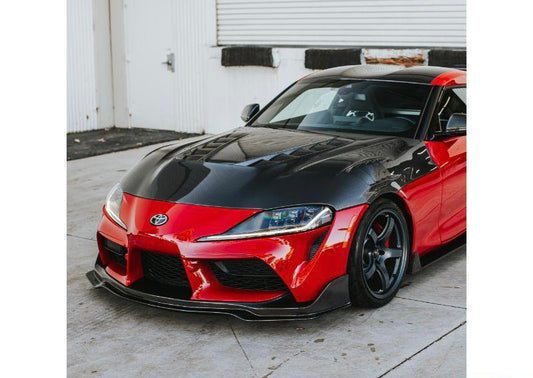 Seibon TV-Style Double Sized Carbon Fiber Hood Toyota Supra A90 2020-2023